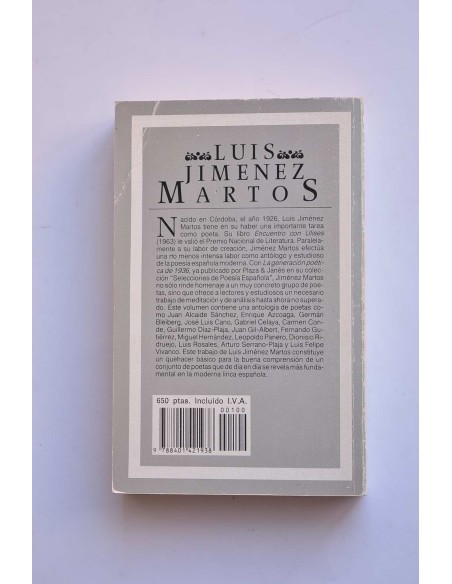 La generación poética de 1936. Antología
