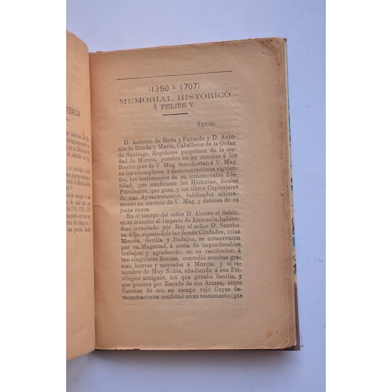 Noticias históricas y curiosas de Murcia