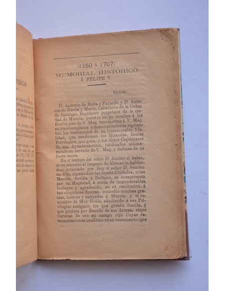 Noticias históricas y curiosas de Murcia
