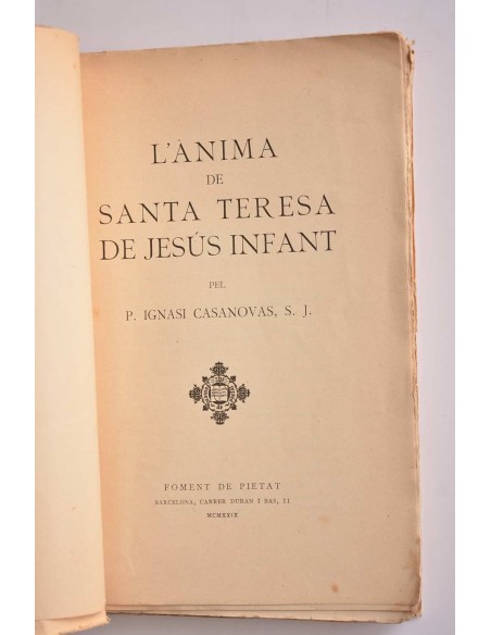 L'anima de Santa Teresa de Jesús Infant