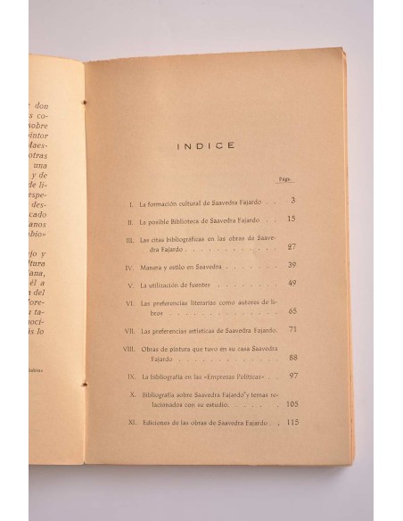 Formación cultural de Saavedra Fajardo : su biblioteca, bibliografía antigua y moderna de sus obras