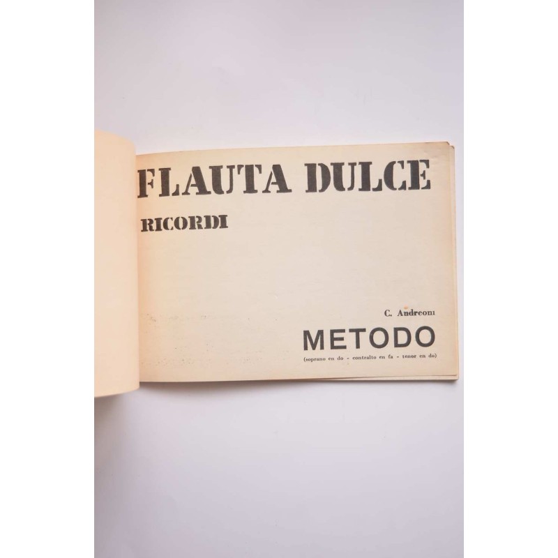 Flauta dulce. Método