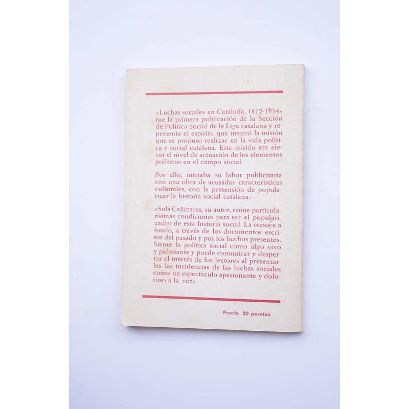 Luchas sociales en Cataluña, 1812 - 1934