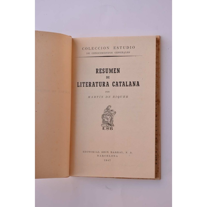 Resumen de literatura catalana