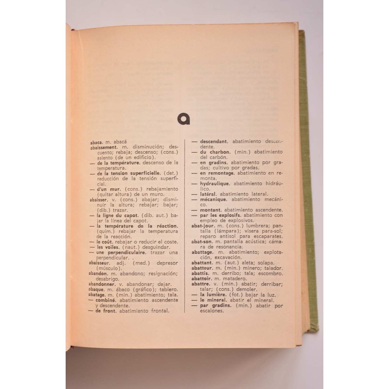 Diccionario para ingenieros y técnicos francés...