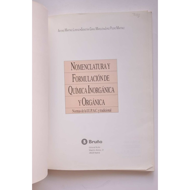 Nomenclatura y formulación de química...