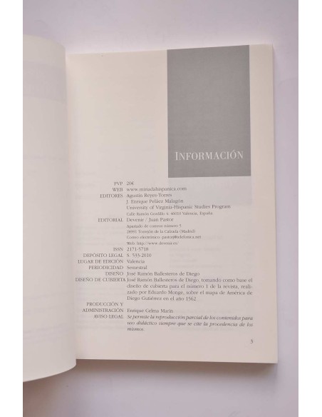 Miríada Hispánica. Nº 5. 2012. Biografía, autobiografía y memorias