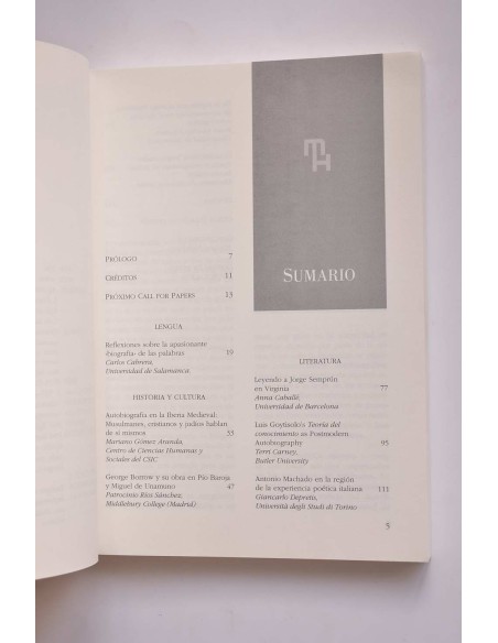 Miríada Hispánica. Nº 5. 2012. Biografía, autobiografía y memorias