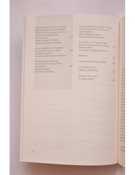 Miríada Hispánica. Nº 5. 2012. Biografía, autobiografía y memorias