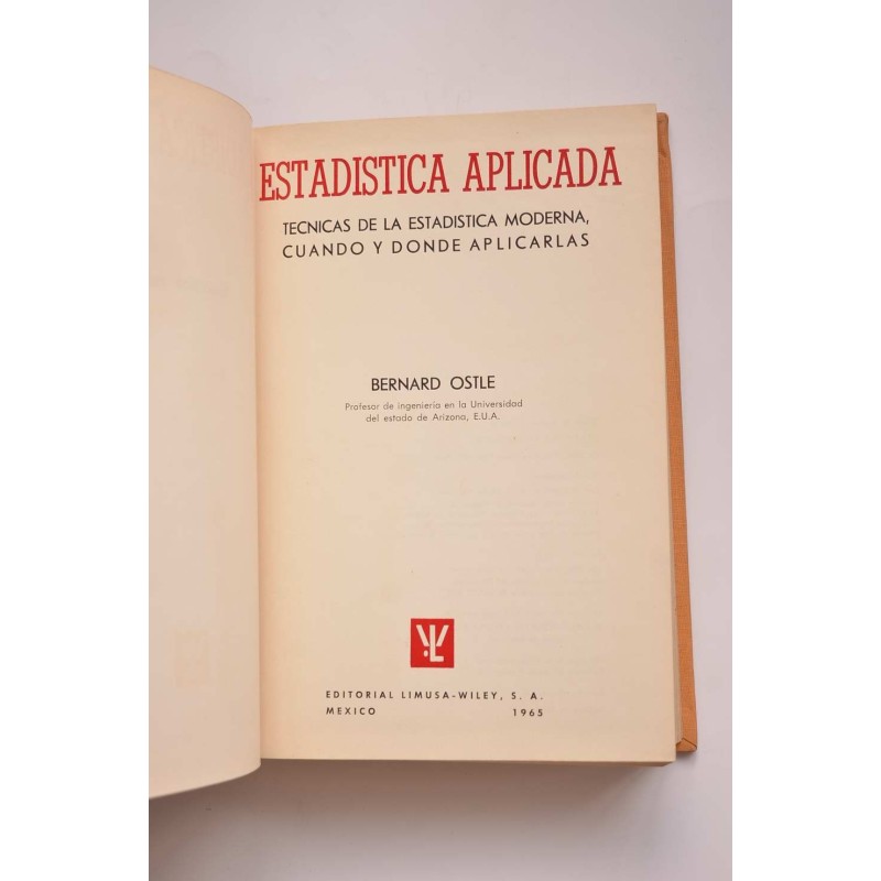 Estadística aplicada : técnicas de la...