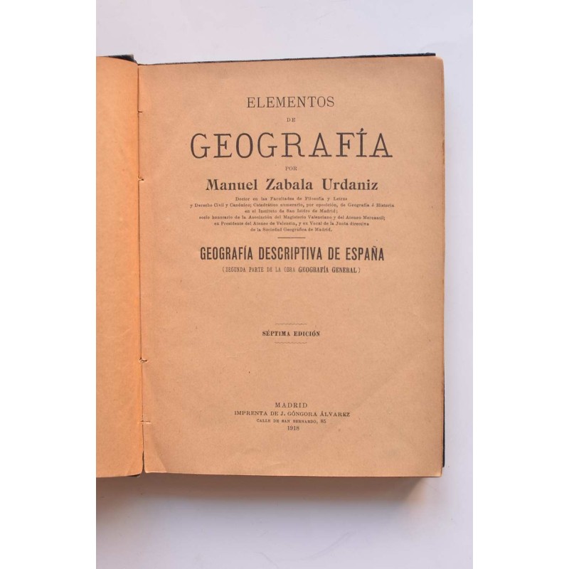Elementos de Geografía. Geografía descriptiva...