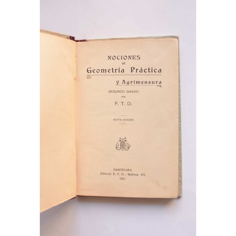 Nociones de geometría práctica y agrimensura