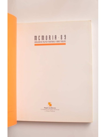 Memorias 89. Consejería de Política territorial y Obras públicas