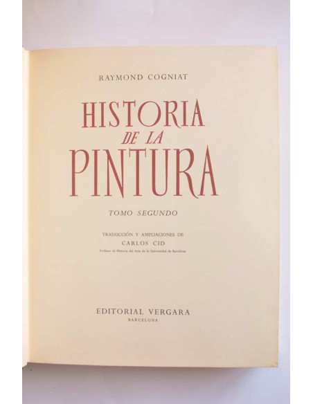 Historia de la pintura. Tomo segundo