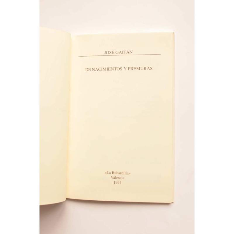 De nacimientos y premuras