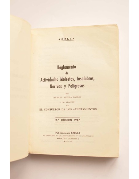 Reglamento de actividades molestas, insalubres, nocivas y peligrosas