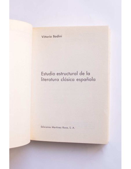 Estudio estructural de la literatura clásica española