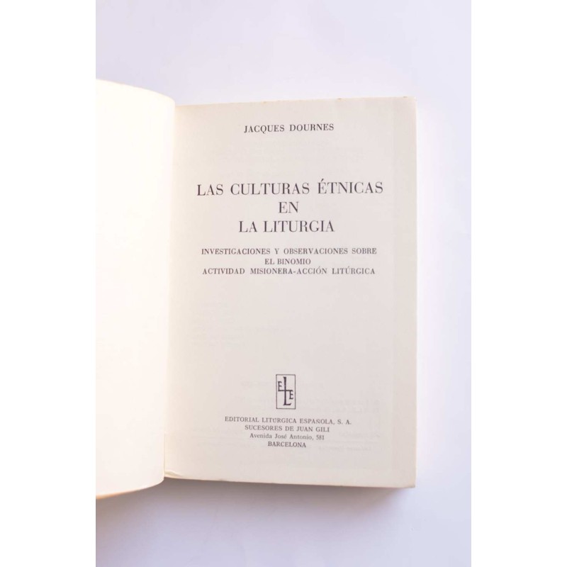 Las culturas étnicas en la liturgia