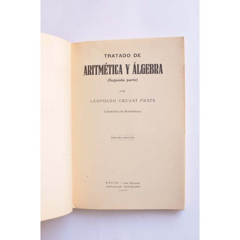 Tratado de aritmética y álgebra