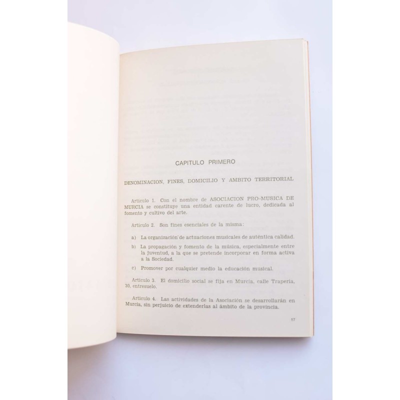 Asociación Pro - Música de Murcia. Estatutos