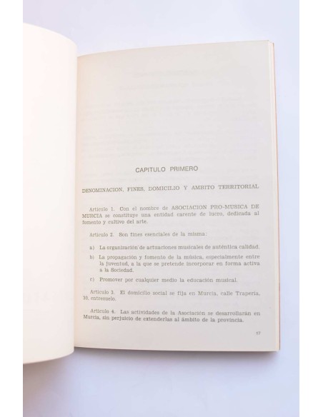 Asociación Pro - Música de Murcia. Estatutos