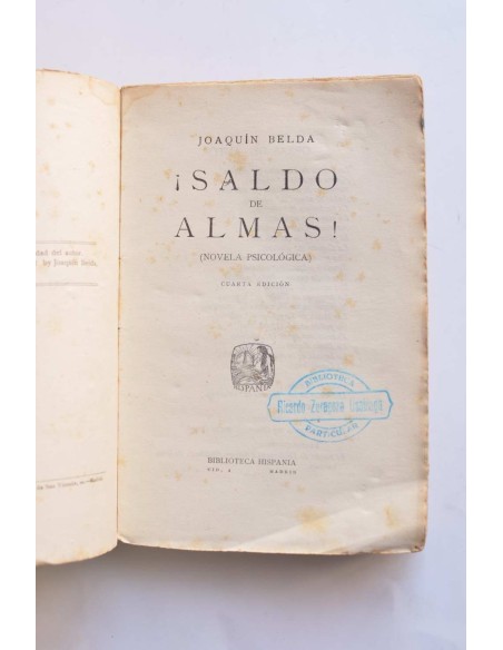 ¡Saldo de almas! (novela psicológica)
