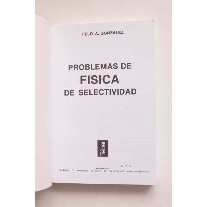 Problemas de física de Selectividad