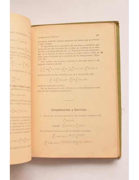 Análisis algébrico e infinitesimal. Tomo II. Cálculo integral