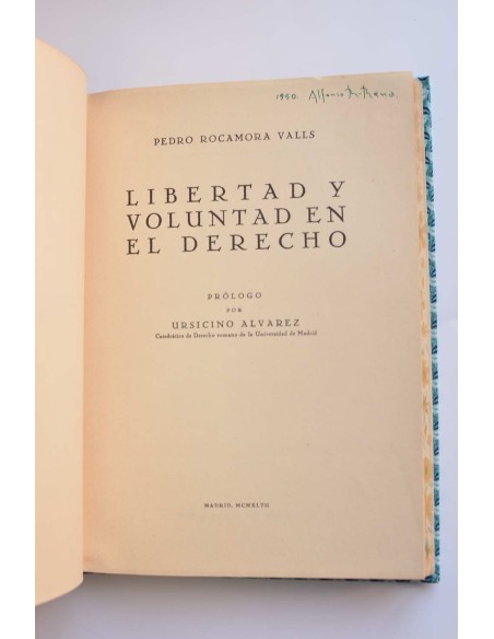 Libertad y voluntad en el derecho