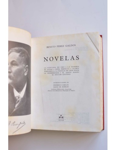 Benito Pérez Galdós. Novelas