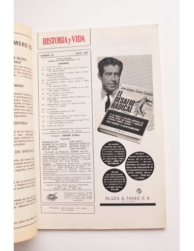 Historia y vida : revista mensual.  Nº 28...