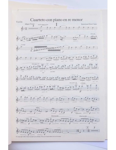 Cuarteto con piano en re menor (violín, viola,...