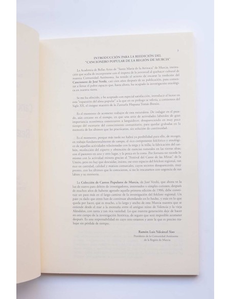 Cancionero popular de la Región de Murcia. Vol. I.