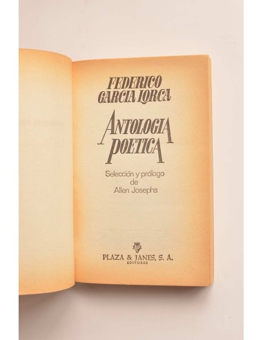 Federico García Lorca. Antología poética