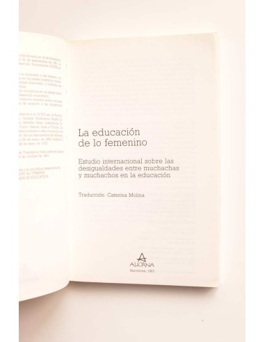 La educación de lo femenino