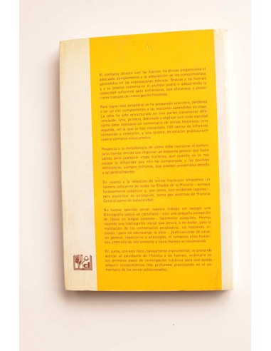 Comentario de textos históricos. Método,...