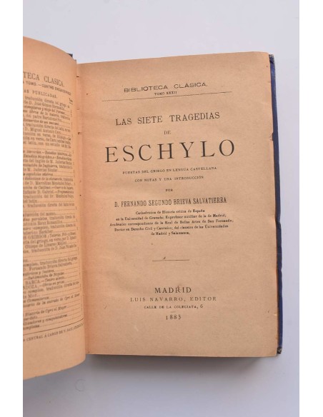 Las siete tragedias de Eschylo