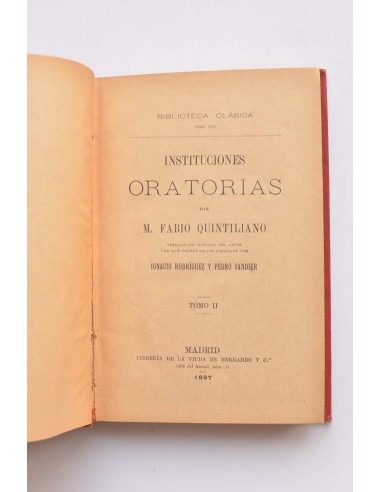 Instituciones oratorias. Tomo II