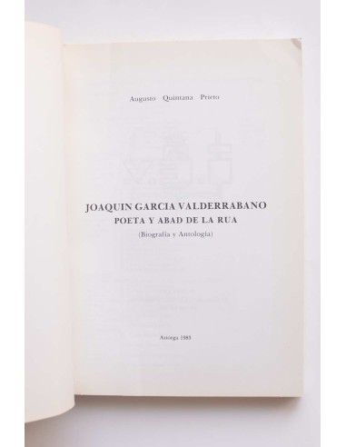 Joaquín García Valderrábano. Poeta y abad de La...