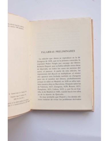 Historia de la vida del Buscón, llamado Don...