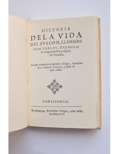 Historia de la vida del Buscón, llamado Don...