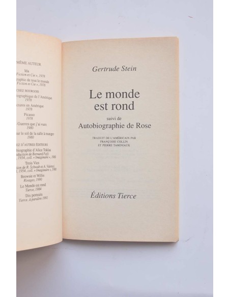 Le monde est rond suivi de Autobiographie de Rose