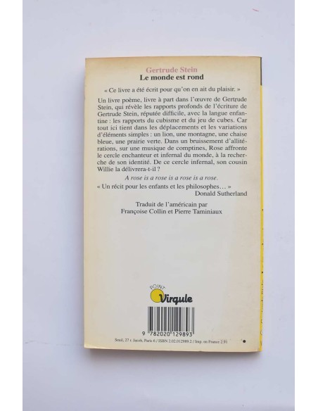Le monde est rond suivi de Autobiographie de Rose