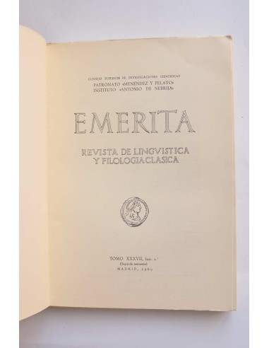 Emerita. Revista de lingüística y filología...