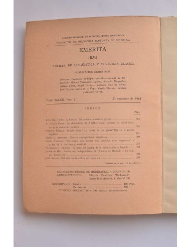 Emerita. Revista de lingüística y filología...