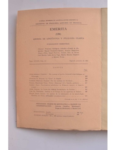 Emerita. Revista de lingüística y filología...