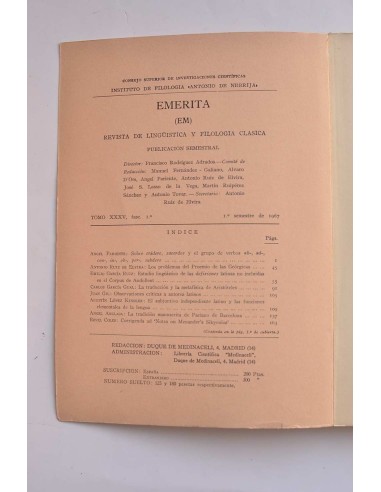 Emerita. Revista de lingüística y filología...