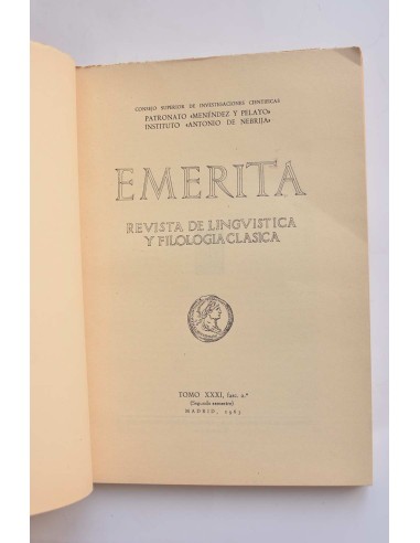 Emerita. Revista de lingüística y filología...