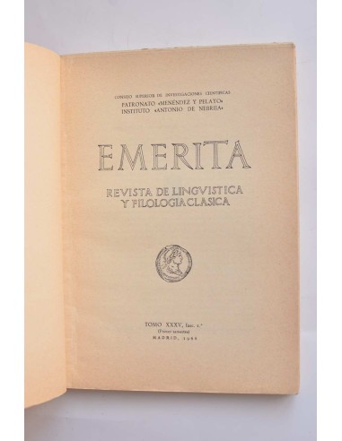 Emerita. Revista de lingüística y filología...