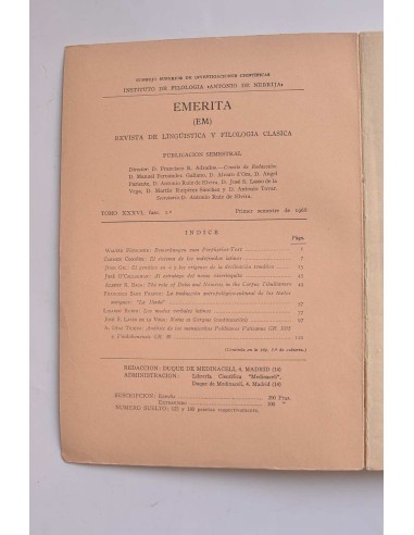 Emerita. Revista de lingüística y filología...